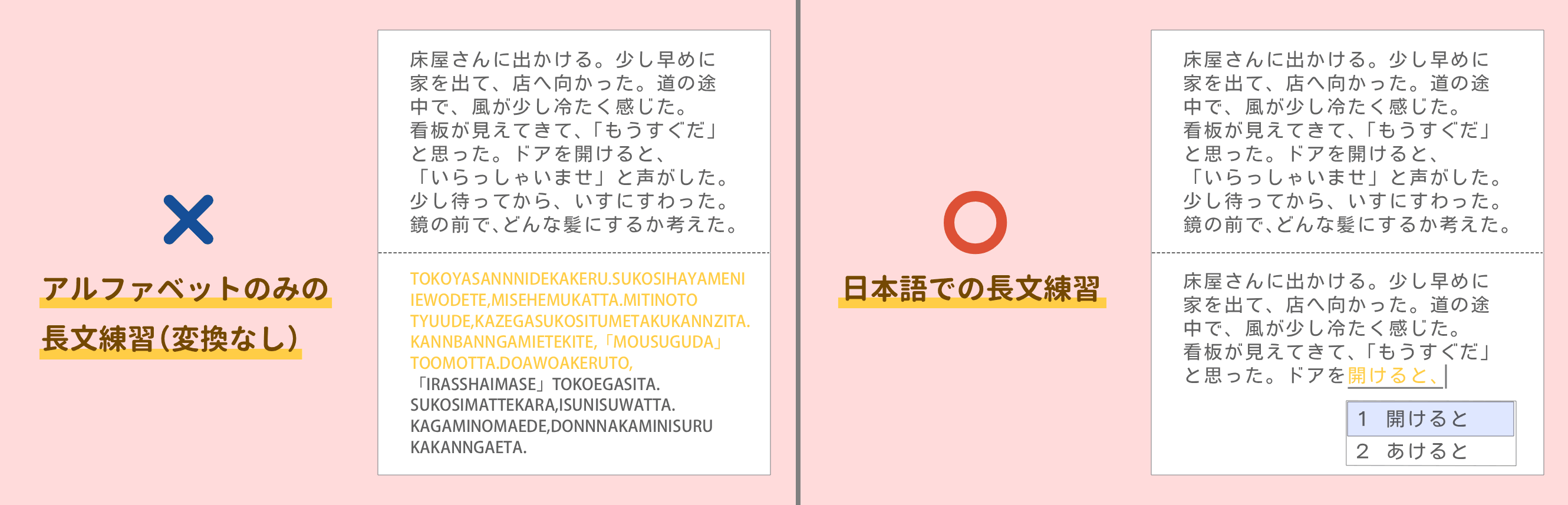 ホームポジション（PC）